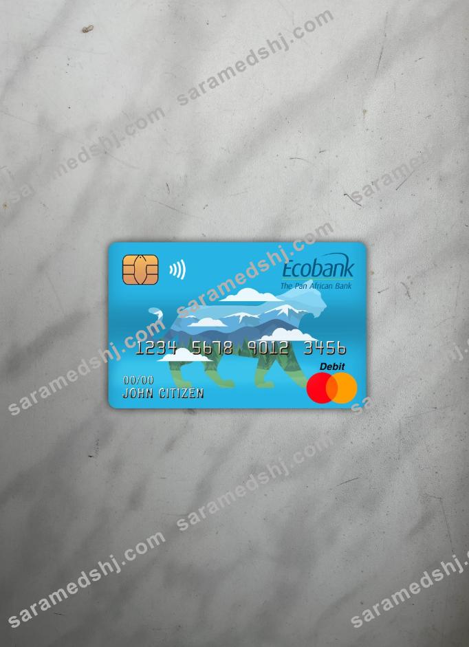 Central African republic ecobank master debit card photolook front